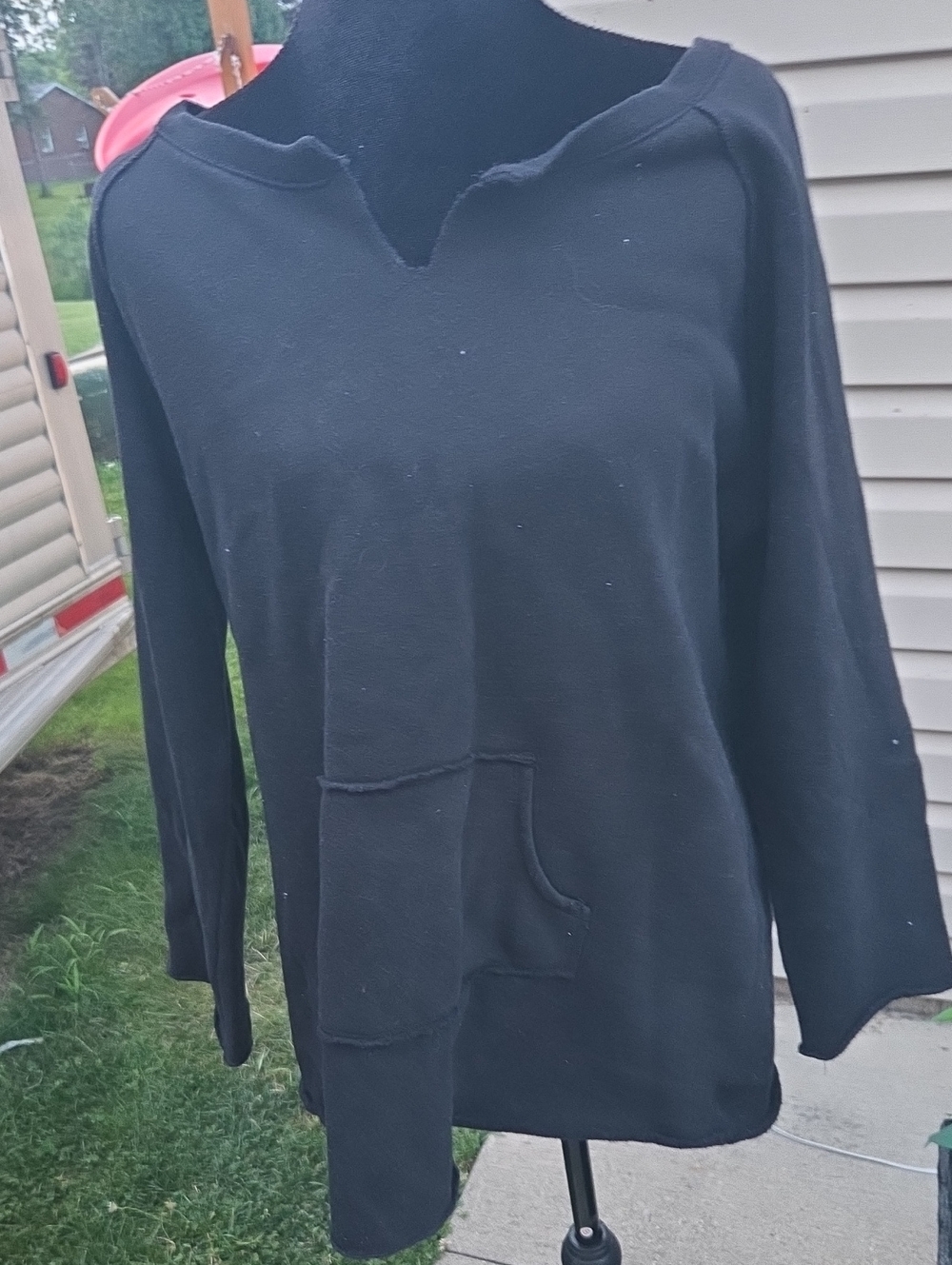 Calvin Klein Performance Black V-Neck Pullover Sweatshirt